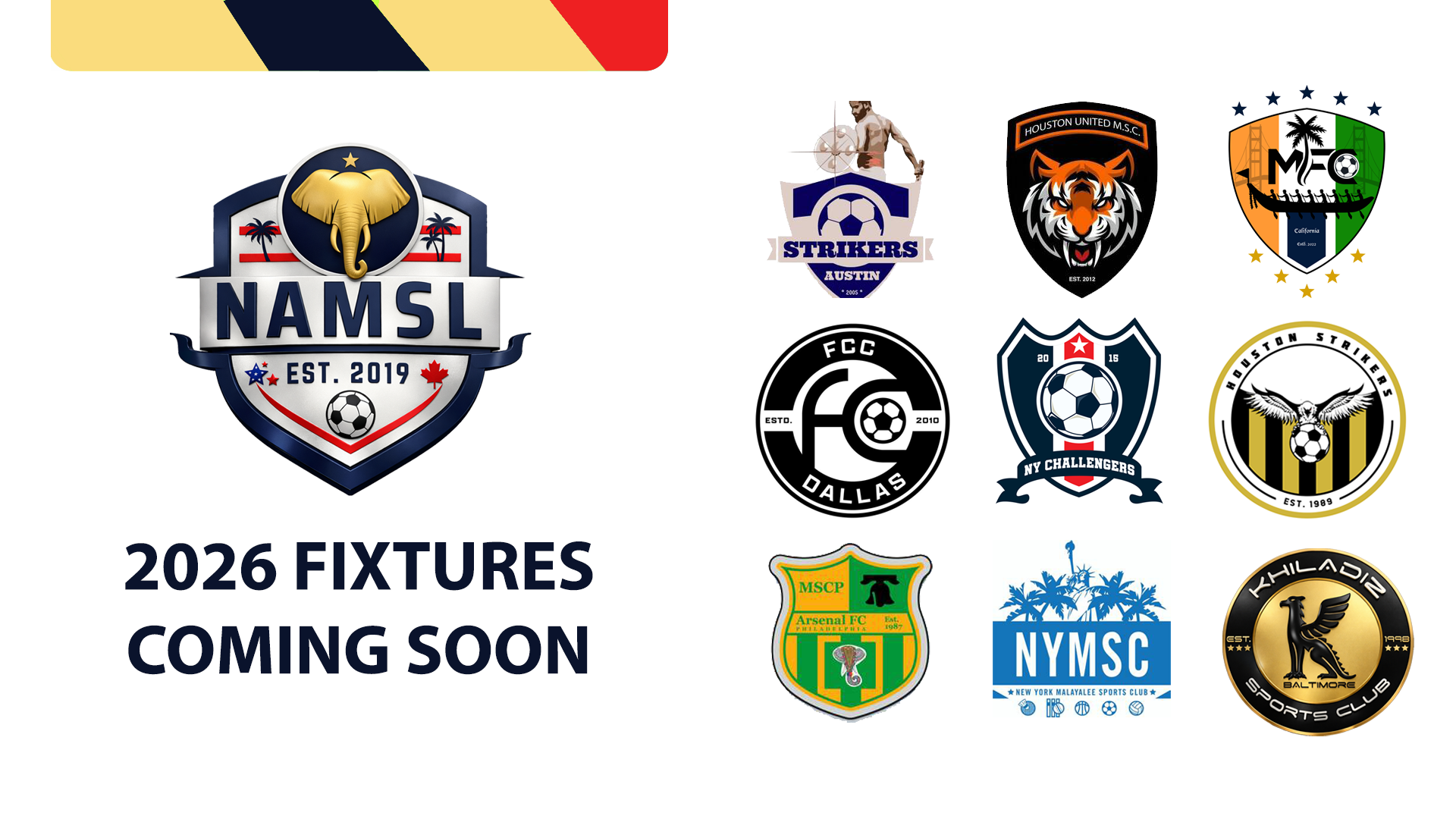 NAMSL 2026 League Fixtures Coming Soon